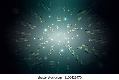 Dark Green vector texture with birthday confetti. Blurred decorative design in anniversary style with confetti. Beautiful design for your business advert of anniversary.