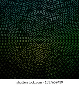 Dark Green vector texture with circles. Modern abstract illustration with colorful circle shapes. New template for your brand book.