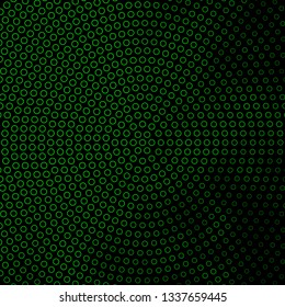 Dark Green vector texture with circles. Colorful illustration with gradient dots in nature style. Design for posters, banners.