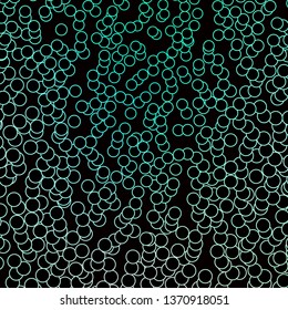 Dark Green vector texture with circles. Illustration with set of shining colorful abstract spheres. New template for your brand book.