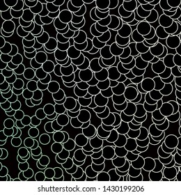 Dark Green vector texture with circles. Illustration with set of shining colorful abstract spheres. Pattern for business ads.