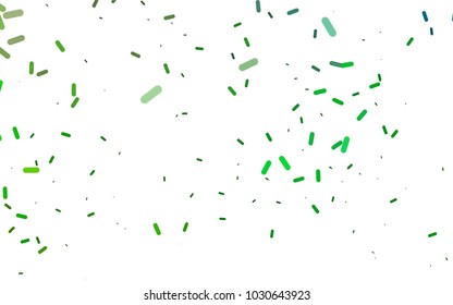 Dark Green vector texture with colored capsules. Decorative shining illustration with lines on abstract template. The template can be used as a background.