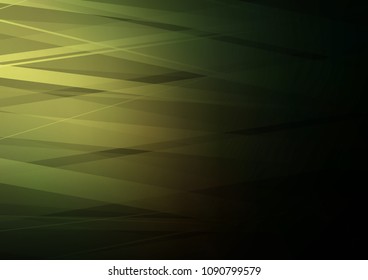 Dark Green vector texture with colored lines. Lines on blurred abstract background with gradient. The template can be used as a background.