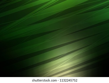 Dark Green vector texture with colored lines. Shining colored illustration with narrow lines. The pattern can be used as ads, poster, banner for commercial.