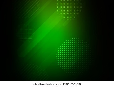 Dark Green vector texture with colored capsules, dots. Glitter abstract illustration with colored sticks, dots. Smart design for your business advert.