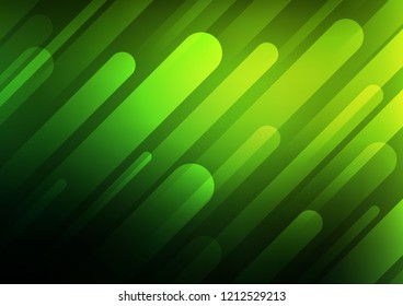 Dark Green vector texture with colored lines. Lines on blurred abstract background with gradient. The pattern can be used as ads, poster, banner for commercial.
