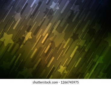 Dark Green vector texture with colored lines. Shining colored illustration with narrow lines. The pattern can be used for websites.