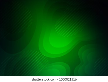 Dark Green vector texture with colored lines. Shining colored illustration with narrow lines. Best design for your ad, poster, banner.