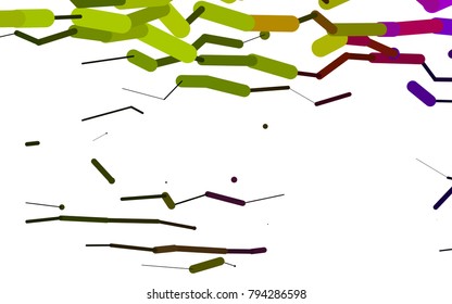 Dark Green vector texture with colored capsules. Glitter abstract illustration with colored sticks. The pattern can be used for websites.