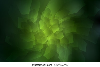Dark Green vector texture with colorful hexagons. Abstract illustration with colorful hexagons. Beautiful design for your business advert.