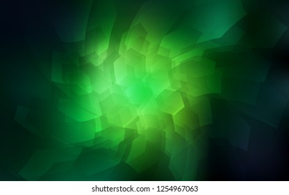 Dark Green vector texture with colorful hexagons. Illustration of colored hexagons on white surface. New design for website's poster, banner.