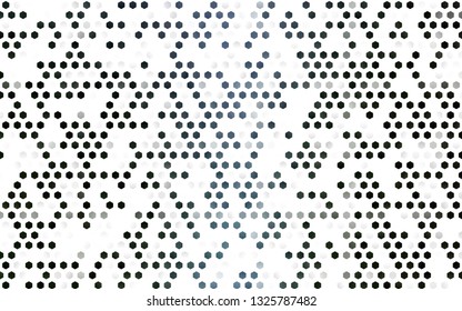 Dark Green vector texture with colorful hexagons. Colorful hexagons on white backdrop. Pattern for ads, leaflets.