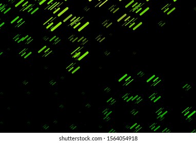 Dark Green vector texture with colorful lines. Decorative shining illustration with lines on abstract template. Backdrop for TV commercials.