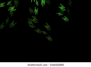 Dark Green vector texture with colorful lines. Decorative shining illustration with lines on abstract template. Smart design for your business advert.