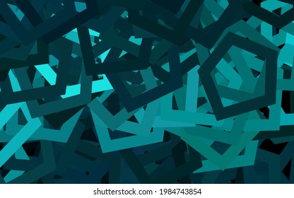 Dark Green vector texture with colorful hexagons. Abstract illustration with colorful hexagons. Pattern for ads, leaflets.