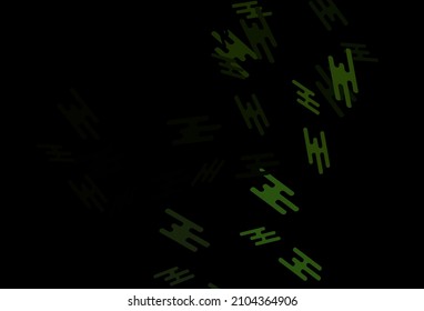 Dark Green vector texture with colorful lines. Glitter abstract illustration with colored sticks. Backdrop for TV commercials.