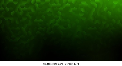 Dark green vector texture with colorful hexagons. Creative blur background with colorful simple hexagons. Website poster , banner design.