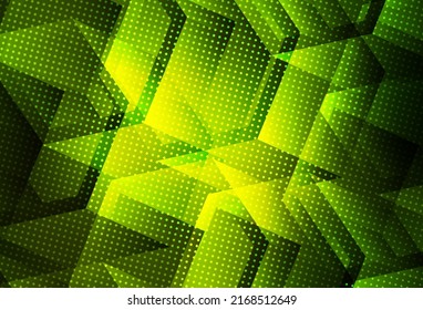 Textura vectorial verde oscuro con hexágonos coloridos. Desenfoque del fondo con hexágonos coloridos. Patrón para tu anuncio, folletos.