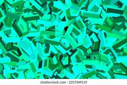 Dark Green vector texture with colorful hexagons. Illustration of colored hexagons on blur surface. Design for website posters, banners.