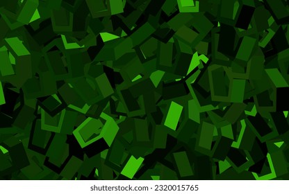 Textura vectorial verde oscuro con hexágonos coloridos. Desenfoque del fondo con hexágonos coloridos. Diseño para su anuncio comercial.