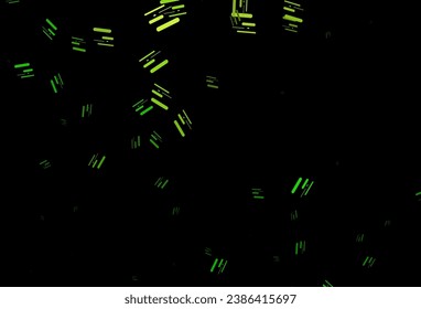 Textura vectorial verde oscuro con líneas coloridas. Ilustración abstracta brillante con palos de color. Patrón para anuncios, afiches, banners.