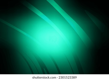 Textura vectorial verde oscuro con líneas curvas. Muestra geométrica colorida con líneas de degradado.  Mejor diseño para su negocio.