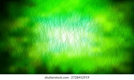 Dark Green vector texture with curved lines. Colorful gradient illustration in simple style with lines. Background for cell phone screens.