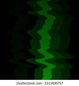 Dark Green vector texture with curves. Colorful illustration, which consists of curves. Best design for your posters, banners.