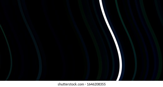 Dark Green vector texture with curves. Bright illustration with gradient circular arcs. Template for cellphones.