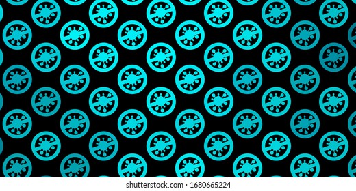 Dark Green vector texture with disease symbols. Abstract illustration with biological gradient shapes. Design for biohazard warning.