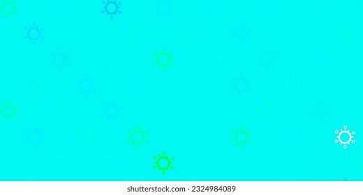 Dark green vector texture with disease symbols. Simple design in abstract style with infection forms. Simple design against epidemic information.