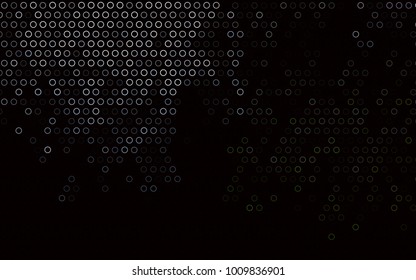 Dark Green vector  texture with disks. Modern abstract illustration with colorful water drops. New design for ad, poster, banner of your website.