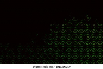 Dark Green vector  texture with disks. Beautiful colored illustration with blurred circles in nature style. The pattern can be used for aqua ad, booklets.