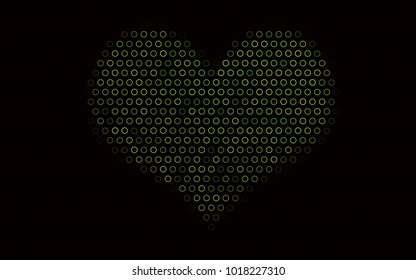 Dark Green vector  texture with disks. Modern abstract illustration with colorful water drops. The pattern can be used for beautiful websites.