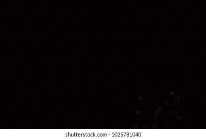 Dark Green vector  texture with disks. Blurred bubbles on abstract background with colorful gradient. Completely new template for your brand book.