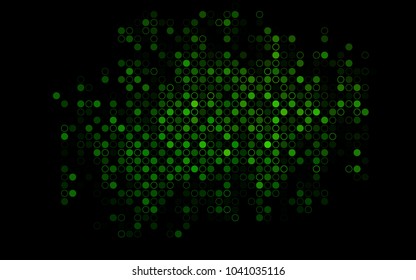 Dark Green vector  texture with disks. Modern abstract illustration with colorful water drops. The pattern can be used for beautiful websites.