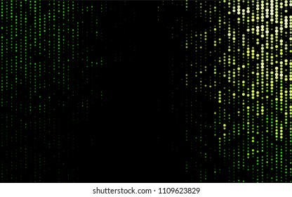 Dark Green vector  texture with disks. Blurred bubbles on abstract background with colorful gradient. Completely new template for your brand book.