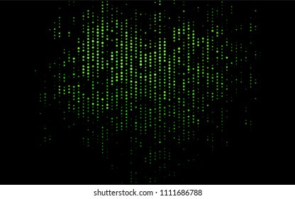 Dark Green vector  texture with disks. Blurred bubbles on abstract background with colorful gradient. The pattern can be used for ads, leaflets of liquid.