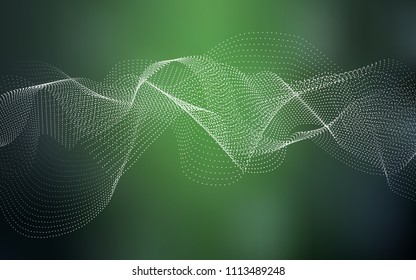 Dark Green vector texture with disks. Blurred bubbles on abstract background with colorful gradient. Beautiful design for your business natural advert.