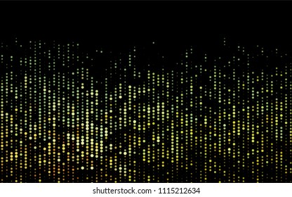 Dark Green vector  texture with disks. Glitter abstract illustration with blurred drops of rain. Completely new template for your brand book.