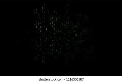 Dark Green vector  texture with disks. Illustration with set of shining colorful abstract circles. The pattern can be used for aqua ad, booklets.