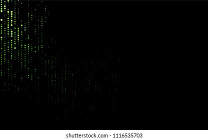 Dark Green vector  texture with disks. Illustration with set of shining colorful abstract circles. Pattern can be used as texture of water, rain drops.