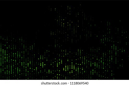 Dark Green vector  texture with disks. Illustration with set of shining colorful abstract circles. The pattern can be used for ads, leaflets of liquid.