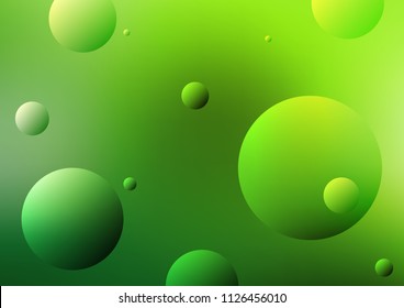 Dark Green vector texture with disks. Modern abstract illustration with colorful water drops. Pattern can be used as texture of water, rain drops.