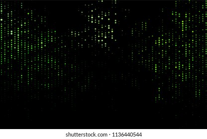 Dark Green vector  texture with disks. Blurred bubbles on abstract background with colorful gradient. Pattern can be used as texture of water, rain drops.