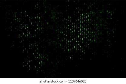 Dark Green vector  texture with disks. Illustration with set of shining colorful abstract circles. The pattern can be used for ads, leaflets of liquid.
