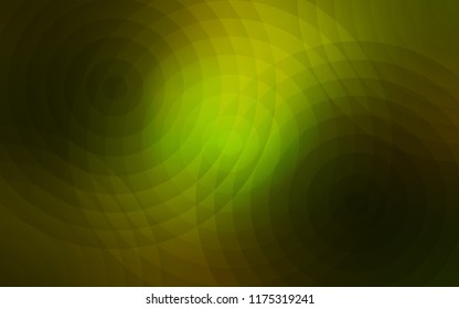 Dark Green vector texture with disks. Illustration with set of shining colorful abstract circles. Beautiful design for your business advert.