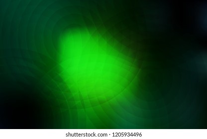 Dark Green vector texture with disks. Illustration with set of shining colorful abstract circles. Beautiful design for your business advert.