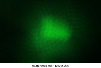 Dark Green vector texture with disks. Abstract illustration with colored bubbles in nature style. Pattern can be used as texture of wallpapers.