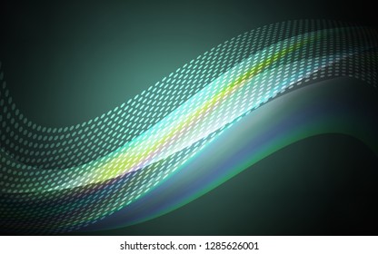 Dark Green vector texture with disks, lines. Decorative design in abstract style with triangle structure. Design for poster, banner of websites.